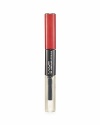 Specially packaged for the Tabloid Beauty collection: a long-wearing lipcolor that applies in two quick steps. Stroke on the specially formulated color base, flip the stick, and apply the clear gloss. Soft and comfortable on. Kiss, drink, eat. Doesn't smudge, run, transfer or feather - proven to provide up to eight hours of transfer-free wear. Best removed with Cleanse Off Oil.