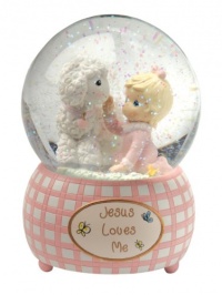 Precious Moments 100mm Musical Waterball Tune, Jesus Loves Me, Girl Precious Moments 100mm Musical Waterball Tune, Jesus Loves Me, Girl