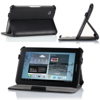 MoKo(TM) Slim-Fit Cover Case Folio for Samsung Galaxy Tab 2 7.0, BLACK (with Built-in Multi-Angle Stand) MoKo(TM) Slim-Fit Cover Case Folio for Samsung Galaxy Tab 2 7.0, BLACK (with Built-in Multi-Angle Stand)