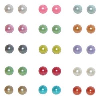 Set Of 30 Faux Pearl Studs (15 Pairs), 1/4 In Assorted Set Of 30 Faux Pearl Studs (15 Pairs), 1/4 In Assorted