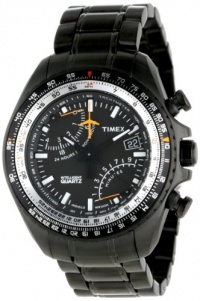 Timex Men's T2P103DH Intelligent Quartz Aviator Fly-Back Chronograph Black Dial, Black Ion-Plated Stainless Steel Bracelet Watch Timex Men's T2P103DH Intelligent Quartz Aviator Fly-Back Chronograph Black Dial, Black Ion-Plated Stainless Steel Bracelet Watch