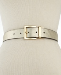 Metallic makes every outfit instantly eye-catching, like this classic design from Style&co. that reverses from glam gold to basic black, and back again. Metallic makes every outfit instantly eye-catching, like this classic design from Style&co. that reverses from glam gold to basic black, and back again.