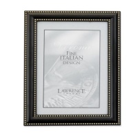 Lawrence Frames 4 by 5 Metal Picture Frame Oil Rubbed Bronze with Delicate Beading