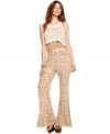 In an allover floral print, these Free People wide-leg pants add a boho flair to you spring look!