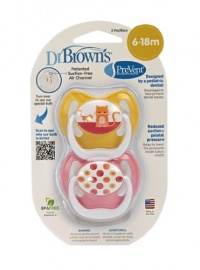 Dr. Brown's PreVent Design Pacifier, Girls, Stage 2, 6-18 Months Dr. Brown's PreVent Design Pacifier, Girls, Stage 2, 6-18 Months