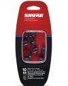 Shure EABKF1-10M Medium Foam Sleeves (10 Included/5 Pair) for E3c, E4c, E5c, E500PTH, i3c, i4c & SE Earphones (Black)