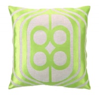 Trina Turk Embroidered Bird Cage Pillow, Green, 20 x 20 Trina Turk Embroidered Bird Cage Pillow, Green, 20 x 20