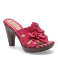 Top off your toes with a beautiful bloom. The Geranium sandals from b.o.c. by Born are a summery treat in luxe shades of leather with an easy, slip-on silhouette. Top off your toes with a beautiful bloom. The Geranium sandals from b.o.c. by Born are a summery treat in luxe shades of leather with an easy, slip-on silhouette.