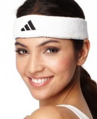 For the active woman, this adidas headband is made with cotton terry for superb absorbency and comfort. Designed as reversible, for both home and away games.
