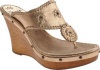 Jack Rogers Women's Marbella Sandals,Platiunum Metallic Leather,9.5 M US