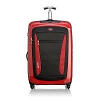 Easy to maneuver and roomy enough for longer trips, this race-inspired case features a durable polycarbonate exterior shell with a soft and flexible nylon fabric front panel with pockets. Also includes a telescoping handle and an add-a-bag strap. Easy to maneuver and roomy enough for longer trips, this race-inspired case features a durable polycarbonate exterior shell with a soft and flexible nylon fabric front panel with pockets. Also includes a telescoping handle and an add-a-bag strap.