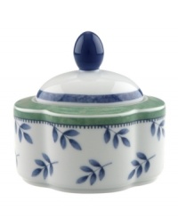 Switch 3's serving pieces feature blue and white motifs to complement the mix-and-match dinnerware pattern. Switch 3's serving pieces feature blue and white motifs to complement the mix-and-match dinnerware pattern.