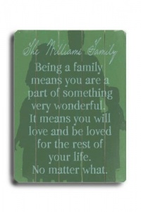 Being A Family (Personalized) 12x16 Artistic Planked Wood Sign by Lisa Weedn Being A Family (Personalized) 12x16 Artistic Planked Wood Sign by Lisa Weedn