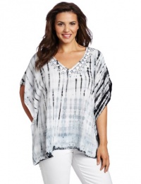 Karen Kane Women's Plus-Size Tie Dye Scarf Top Karen Kane Women's Plus-Size Tie Dye Scarf Top