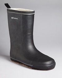 A rugged all-weather boot in waterproof rubber and cozy fleece lining. A rugged all-weather boot in waterproof rubber and cozy fleece lining.