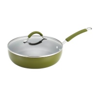 KitchenAid Aluminum Nonstick 11-Inch Covered Deep Skillet, Harvest Green KitchenAid Aluminum Nonstick 11-Inch Covered Deep Skillet, Harvest Green