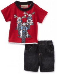 Kids Headquarters Baby-Boys Newborn Bikes Short Set, Red, 3-6 Months Kids Headquarters Baby-Boys Newborn Bikes Short Set, Red, 3-6 Months