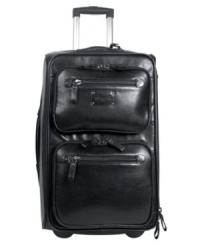 Get more mileage from your luggage with the Kenneth Cole Roma upright suitcase. Made from soft, beautiful full-grain cowhide leather, it's an essential take-along for trips both short and long. In addition to the large main packing compartment, you'll enjoy pocket after pocket of smart organizational space. Limited lifetime warranty. Get more mileage from your luggage with the Kenneth Cole Roma upright suitcase. Made from soft, beautiful full-grain cowhide leather, it's an essential take-along for trips both short and long. In addition to the large main packing compartment, you'll enjoy pocket after pocket of smart organizational space. Limited lifetime warranty.