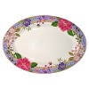 Millefleurs was inspired by flowers in a European garden as well as antique tableware. Its delicate renderings of pansies, roses, and thistles are blended with a vintage border in a contemporary color palette. Sophisticated, yet fresh and youthful. Dishwasher and microwave safe (for reheating only).