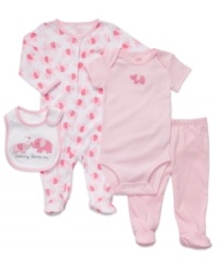 Carter's playful matching set will have your baby girl adorned in the sweetest styles. Carter's playful matching set will have your baby girl adorned in the sweetest styles.