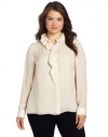 Jones New York Women's Plus-Size Twist Front Blouse