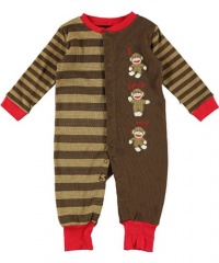 Baby Starters I Love My Sock Monkey Coverall (Sizes 0M - 24M) - brown/red, 3 - 6 months Baby Starters I Love My Sock Monkey Coverall (Sizes 0M - 24M) - brown/red, 3 - 6 months