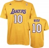 Steve Nash adidas Gold Name and Number # 10 Los Angeles Lakers T-Shirt
