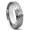 Tungsten Carbide Diamond Cut Dome Wedding Band Ring Sz 11.0