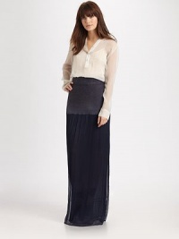 This classic silhouette made of featherweight Italian silk is utterly feminine. Round neckHalfway button frontLong sleeves with cuffsSemi-sheer eyelet detailsSide split hemSilkDry cleanImportedModel is 5'10 (177 cm) wearing a US size Small. This classic silhouette made of featherweight Italian silk is utterly feminine. Round neckHalfway button frontLong sleeves with cuffsSemi-sheer eyelet detailsSide split hemSilkDry cleanImportedModel is 5'10 (177 cm) wearing a US size Small.