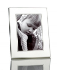 Delicately beaded edges add to the resplendent beauty of this Silver Bead picture frame from Martha Stewart Collection. Simply timeless in brilliant silver plate, it brings new attention to the past. With velvet backing. Delicately beaded edges add to the resplendent beauty of this Silver Bead picture frame from Martha Stewart Collection. Simply timeless in brilliant silver plate, it brings new attention to the past. With velvet backing.