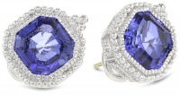 Judith Ripka Estate Estate Ascher Blue Sapphire Stud Earrings Judith Ripka Estate Estate Ascher Blue Sapphire Stud Earrings