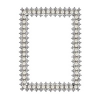 Crystal & Pearl Frames by Olivia Riegel. Delicate frame with faux pearls and Swarovski crystals in a silver-tone metal finish. Crystal & Pearl Frames by Olivia Riegel. Delicate frame with faux pearls and Swarovski crystals in a silver-tone metal finish.