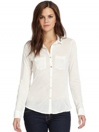 THE LOOKSilk shirt collarFront button closureLong button cuff sleevesSilk chest pocketsSheer silk back panelTHE FITAbout 24 from shoulder to hemTHE MATERIAL85% modal/15% cashmereCARE & ORIGINDry cleanMade in USAModel shown is 5'9½ (176cm) wearing US size Small. THE LOOKSilk shirt collarFront button closureLong button cuff sleevesSilk chest pocketsSheer silk back panelTHE FITAbout 24 from shoulder to hemTHE MATERIAL85% modal/15% cashmereCARE & ORIGINDry cleanMade in USAModel shown is 5'9½ (176cm) wearing US size Small.