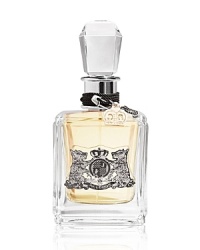 Once upon a time, in a land far, far away, two nice girls named Pam and Gela discovered the Juicy Couture world of fashion and fun, fun, fun. And then they took a deep breath and realized this is how the Juicy Girls smell the world. The fragrance is a lush mix of watermelon, mandarin, passion fruit, apple, tuberose, caramel creme brulee with woods and patchouli. The bottle comes with J and Crown charms. 1.7 oz. Once upon a time, in a land far, far away, two nice girls named Pam and Gela discovered the Juicy Couture world of fashion and fun, fun, fun. And then they took a deep breath and realized this is how the Juicy Girls smell the world. The fragrance is a lush mix of watermelon, mandarin, passion fruit, apple, tuberose, caramel creme brulee with woods and patchouli. The bottle comes with J and Crown charms. 1.7 oz.