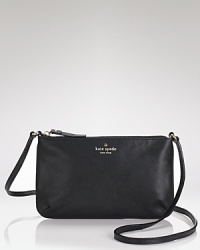 kate spade new york makes it chic to downsize with this black leather crossbody. Its sleek design and slim profile are a must for a night out on the town. kate spade new york makes it chic to downsize with this black leather crossbody. Its sleek design and slim profile are a must for a night out on the town.