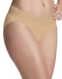 Bali One Smooth U - No Lines, No Slip Bikini w/ Lace Waistband 24A8, Nude, 8 Bali One Smooth U - No Lines, No Slip Bikini w/ Lace Waistband 24A8, Nude, 8
