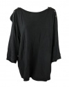 Charter Club Womens Plus Size Dolman Button Shoulder Sweater