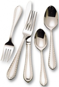 Waterford Powerscourt Matte 18/10 Stainless Steel 5-Piece Place Setting, Service for 1 Waterford Powerscourt Matte 18/10 Stainless Steel 5-Piece Place Setting, Service for 1