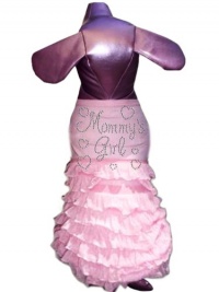 Pet Tease Mommy's Girl Frill Dog Dress, Extra Large, Pink with Pink Frill with Rhinestone Lettering