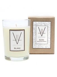 Inspired by a commitment to the environment--it's a luxury candle line with a conscience. A lush blend of natural soy wax and fragrance oils, each Eco-Luxe candle is finished with a cotton wick to produce a clean-burning, long-lasting, exquisitely fragrant candle. All components of the Eco-Luxe Collection are recycled , recyclable and/or biodegradable. BLANC contains warm notes of White Amber, Stephanotis, and Tonka Bean. 6.5 oz.