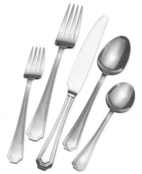 Simply sophisticated, the Arlington flatware set from Wallace combines architectural detail and a polished finish. Service for 12 caters large gatherings or a week's worth of meals. Simply sophisticated, the Arlington flatware set from Wallace combines architectural detail and a polished finish. Service for 12 caters large gatherings or a week's worth of meals.