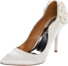 Badgley Mischka Women's Wysdom II Pump,White Satin,8 M US