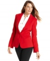 Calvin Klein's blazer will add streamlined style to your outfit with it's single-button closure and bold hue.