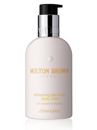 Enrich and refresh the skin with our enlivening spiced citrus body hydrator. Oriental toko-yuzu fruit extracts help to improve skin tone and give anti-oxidant protection, while an essential oil fusion of Mandarin, bitter orange, ginger and caraway energize and lift your senses. 6.6 oz. Enrich and refresh the skin with our enlivening spiced citrus body hydrator. Oriental toko-yuzu fruit extracts help to improve skin tone and give anti-oxidant protection, while an essential oil fusion of Mandarin, bitter orange, ginger and caraway energize and lift your senses. 6.6 oz.