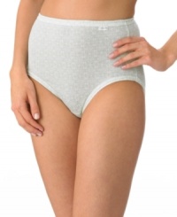 Stock up on a style that conforms to your figure! The Elance bikini by Jockey falls at your natural waist and provides full front and back coverage. Style #1446 Stock up on a style that conforms to your figure! The Elance bikini by Jockey falls at your natural waist and provides full front and back coverage. Style #1446
