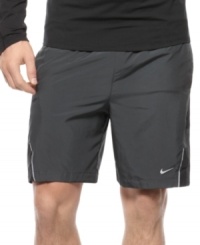 Don't be afraid to work up a sweat. With Dri-Fit technology, these Nike shorts will keep you comfortable in any condition. Don't be afraid to work up a sweat. With Dri-Fit technology, these Nike shorts will keep you comfortable in any condition.