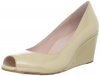 Taryn Rose Women's Kimberly Peep-Toe Pump,Sand Patent,7.5 M US