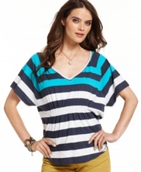 Thick, colorblocked stripes lend nautical appeal to this cotton shirt from DKNY Jeans. Pair it with denim in a complementary wash for an on-trend ensemble! Thick, colorblocked stripes lend nautical appeal to this cotton shirt from DKNY Jeans. Pair it with denim in a complementary wash for an on-trend ensemble!