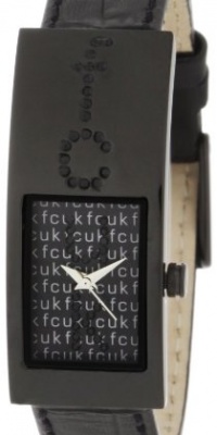 FCUK Women's FC1014B Black Leather Strap Stainless Steel Ion-Plating Black Watch FCUK Women's FC1014B Black Leather Strap Stainless Steel Ion-Plating Black Watch