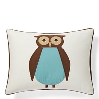 A large wide-eyed owl in soft brown and blue on off-white cotton canvas.The American Academy of Pediatrics and the U.S. Consumer Product Safety Commission have made recommendations for safe bedding practices for babies. When putting infants under 12 months to sleep, remove pillows, quilts, comforters, and other soft items from the crib. A large wide-eyed owl in soft brown and blue on off-white cotton canvas.The American Academy of Pediatrics and the U.S. Consumer Product Safety Commission have made recommendations for safe bedding practices for babies. When putting infants under 12 months to sleep, remove pillows, quilts, comforters, and other soft items from the crib.